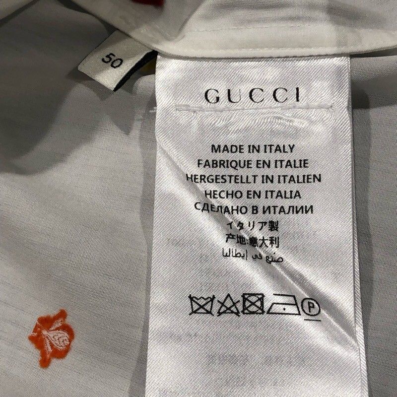 GUCCI Cotton Bowling Shirt - Iconic Pattern, Size 50