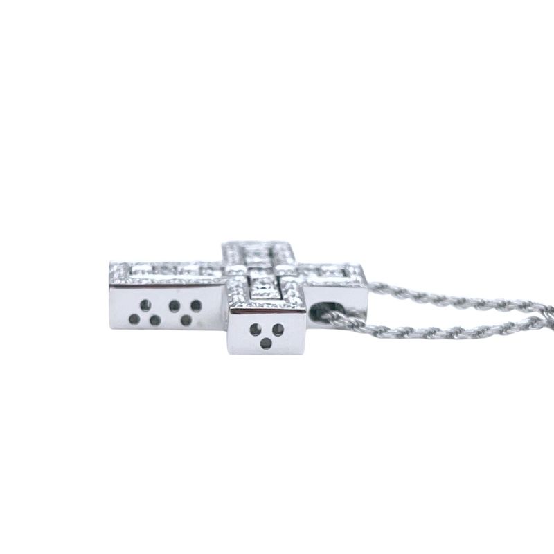 Damiani Belle Époque Necklace in K18 White Gold with Diamonds