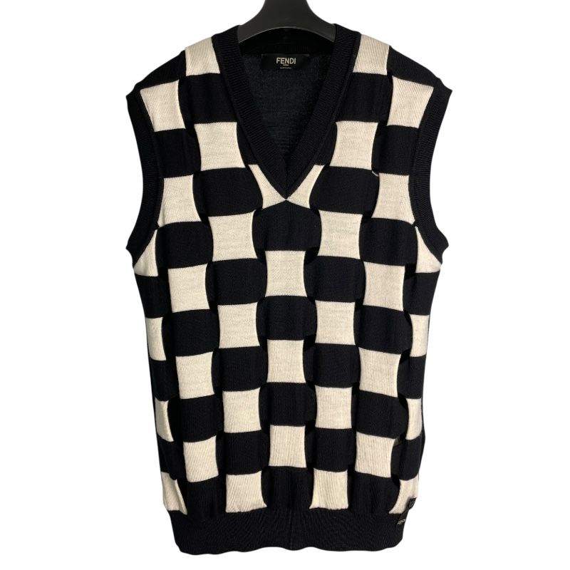 Fendi Black Wool Knit Vest - Timeless Elegance for Women