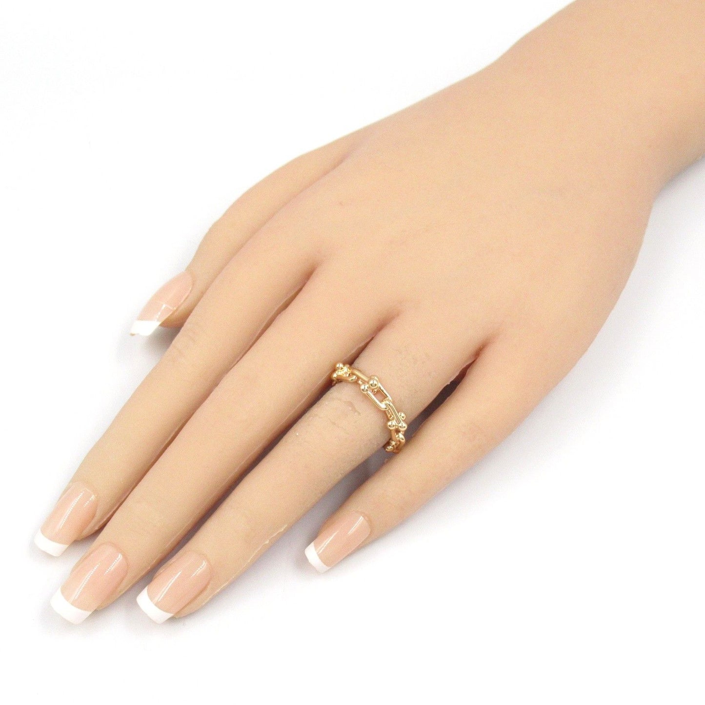 TIFFANY & CO Hardware Micro Ring in K18PG Pink Gold - Size 6