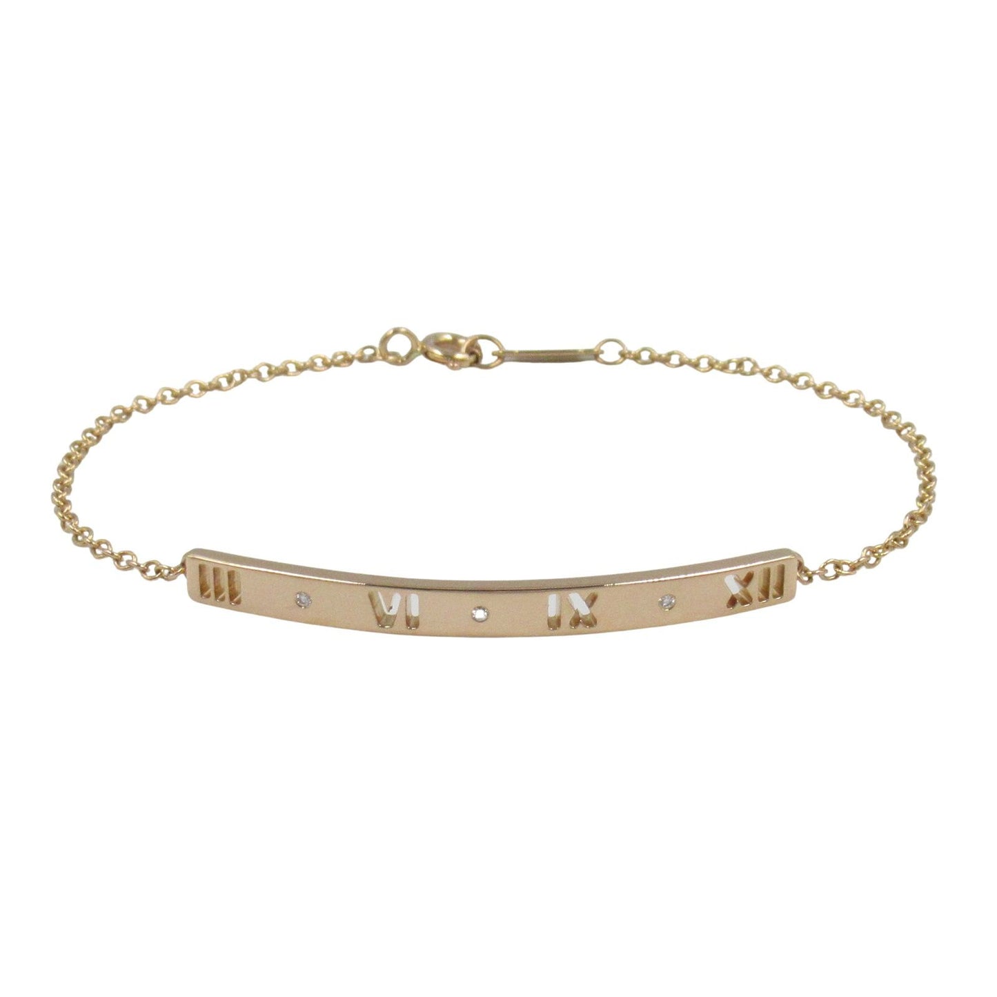 TIFFANY & CO Atlas Piersed Diamond Bracelet in 18K Pink Gold