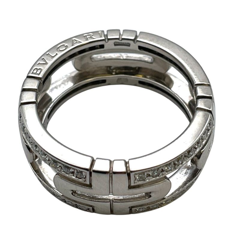 BVLGARI Open Parentesi Diamond Ring in K18 White Gold