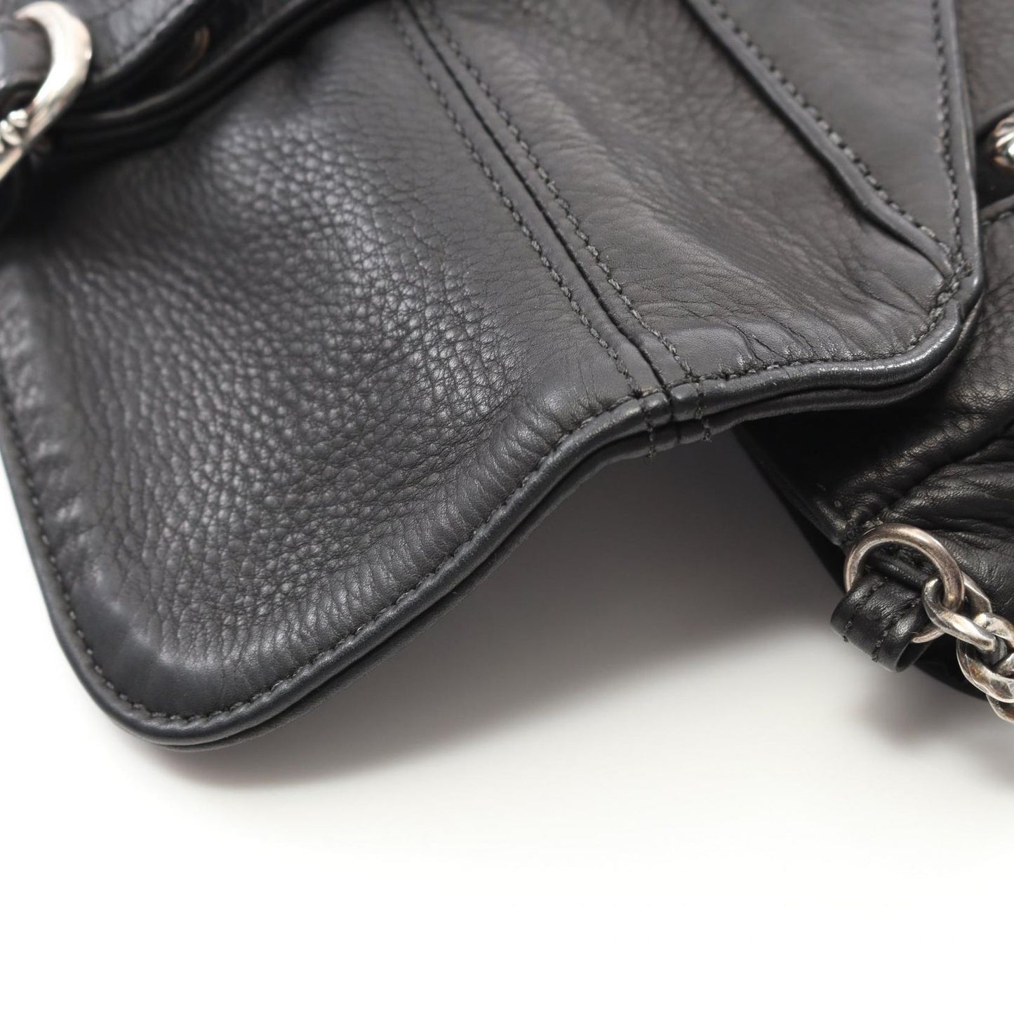 Chrome Hearts Large Dagger Crossball Leather Shoulder Bag