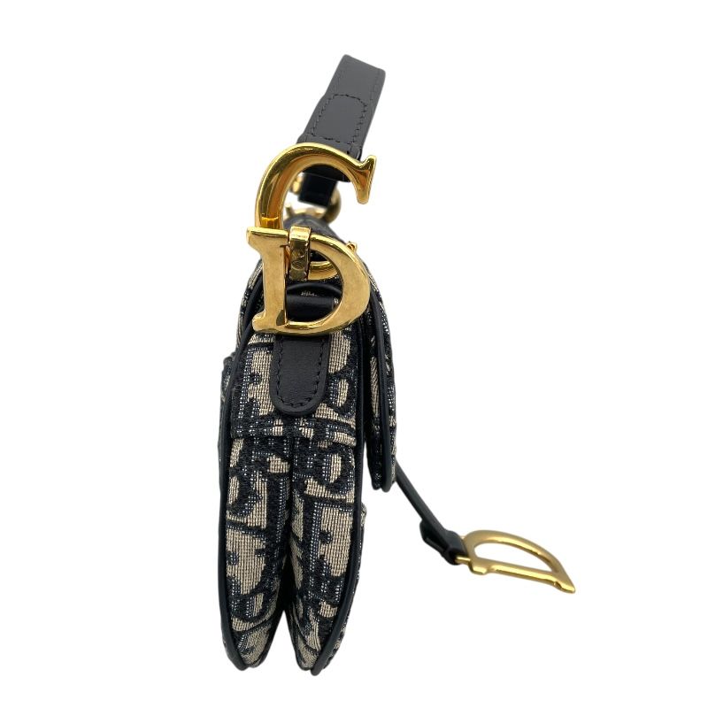 Christian Dior Saddle Mini Bag in Navy Oblique Jacquard