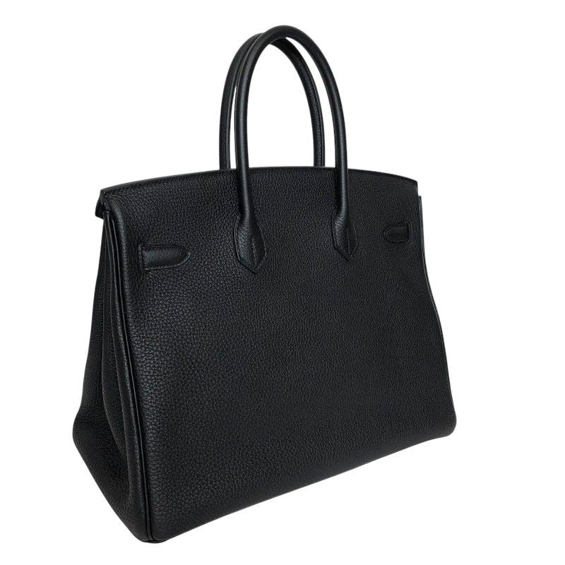 HERMES Birkin 35 B Stamp Black Togo Leather Handbag with Silver Hardware