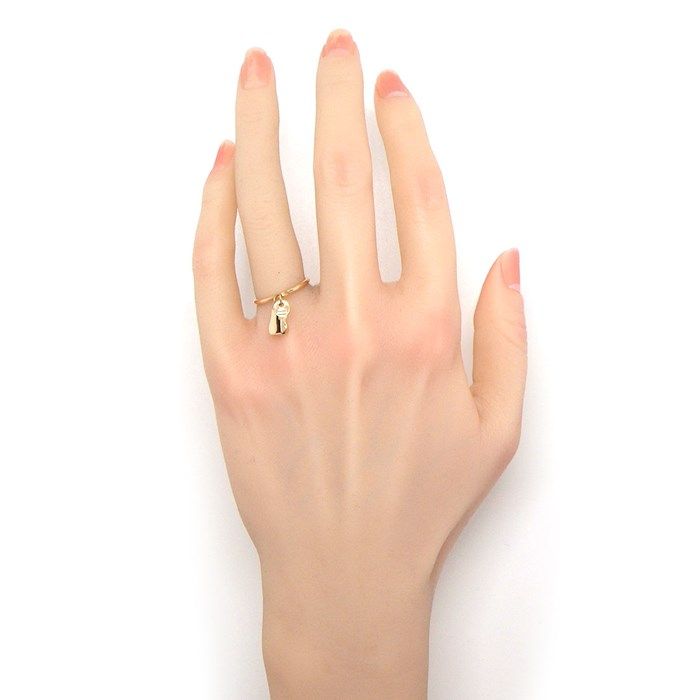 HERMES Kelly Clic Clac PM Swing Key Lock Ring in K18 Pink Gold