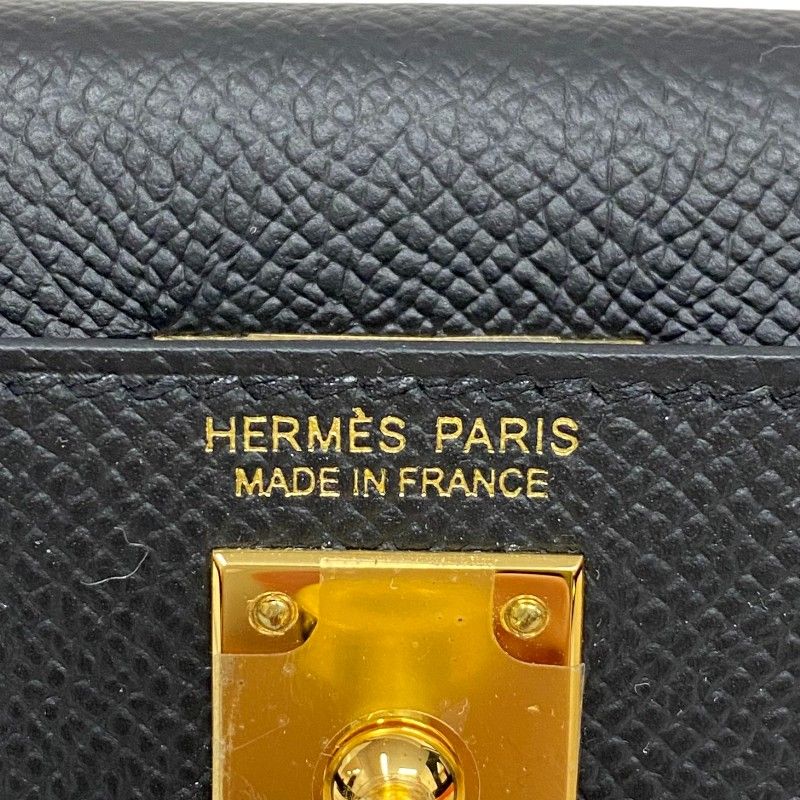 HERMES Mini Kelly 2 W刻 Black with Gold Hardware - Exquisite Craftsmanship