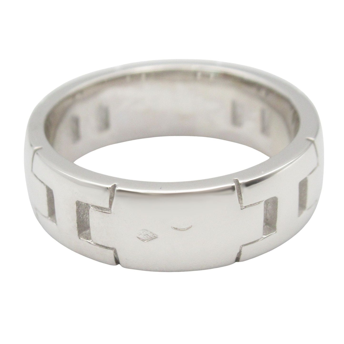 HERMES Hercules Ring in K18 White Gold - Unisex Elegance