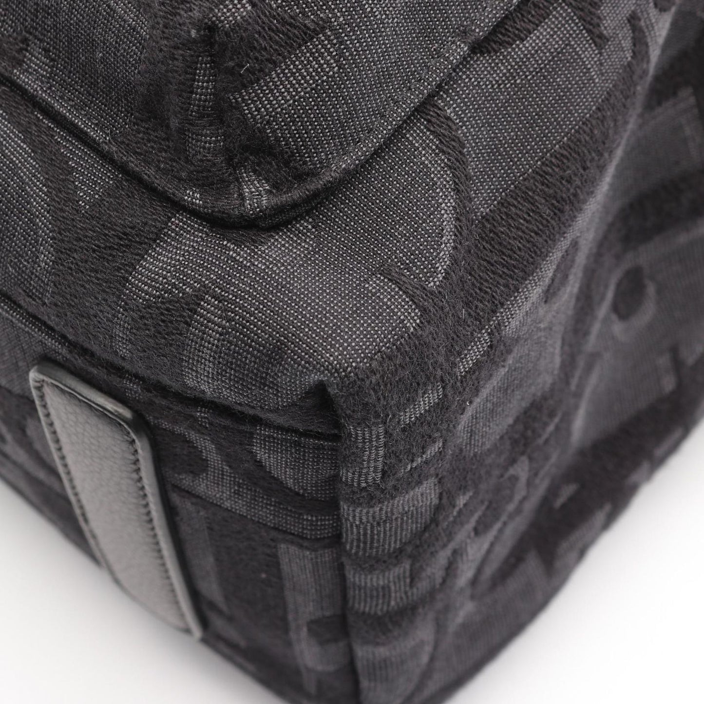 Dior Oblique Jacquard Black Canvas Leather Backpack