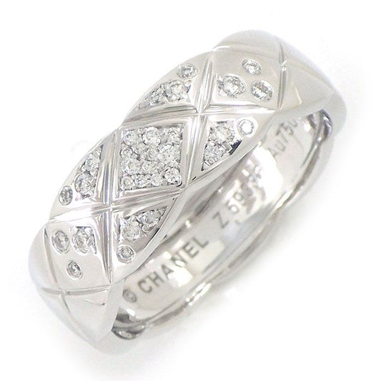 CHANEL Coco Crush Medium Ring with Diamonds in 18K White Gold