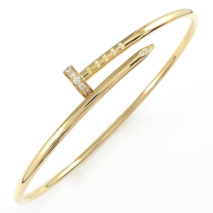 Cartier Juste un Clou Small Model Bangle with Diamonds - K18YG