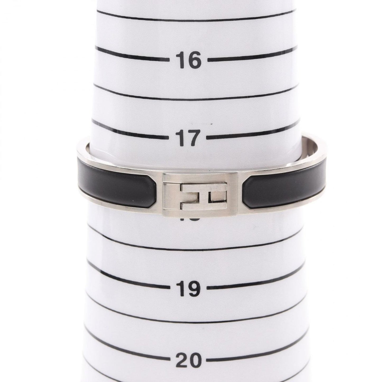 HERMES Jet Black Stainless Steel Bracelet - Timeless Elegance