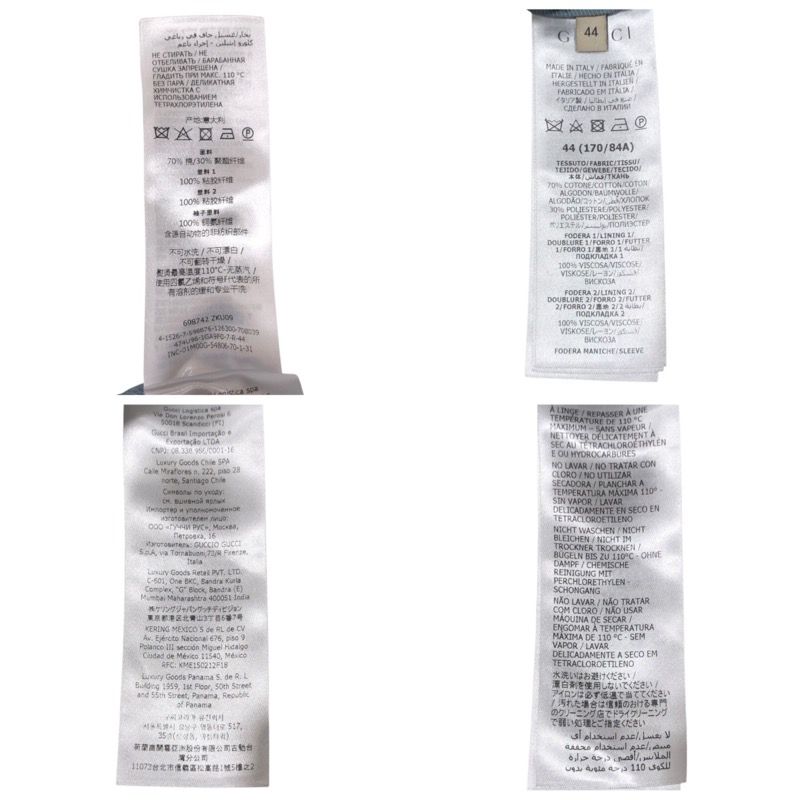 GUCCI GG Pattern Cotton Blend Formal Jacket - Navy - Size 44