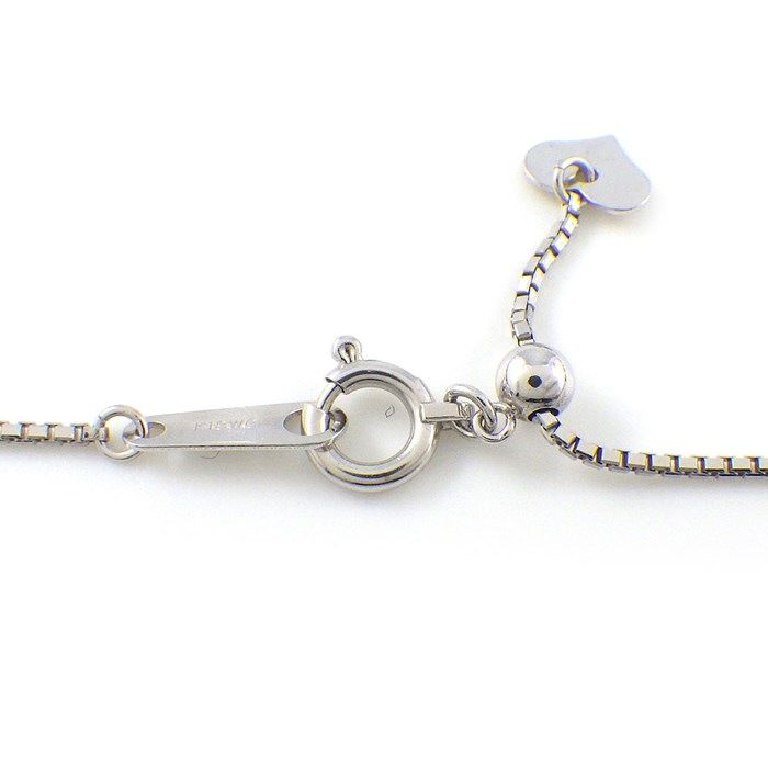 Elegant Leaf Motif Diamond Necklace in K18 White Gold - 0.53ct