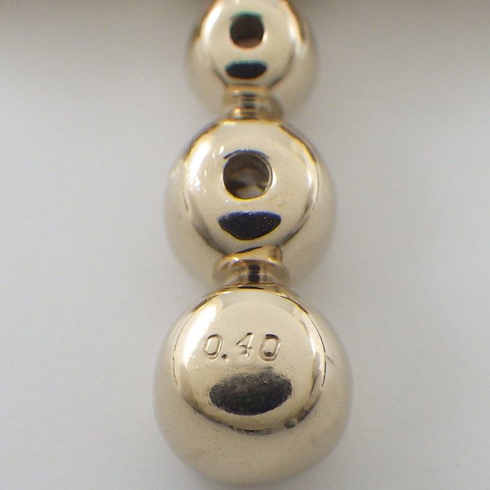 KASHIKEY Cross Motif Necklace with Brown Diamonds in 18K Yellow Gold