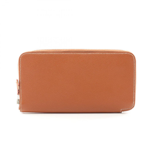 HERMES Azap Long Wallet in Cognac Silk-In - Exquisite Craftsmanship