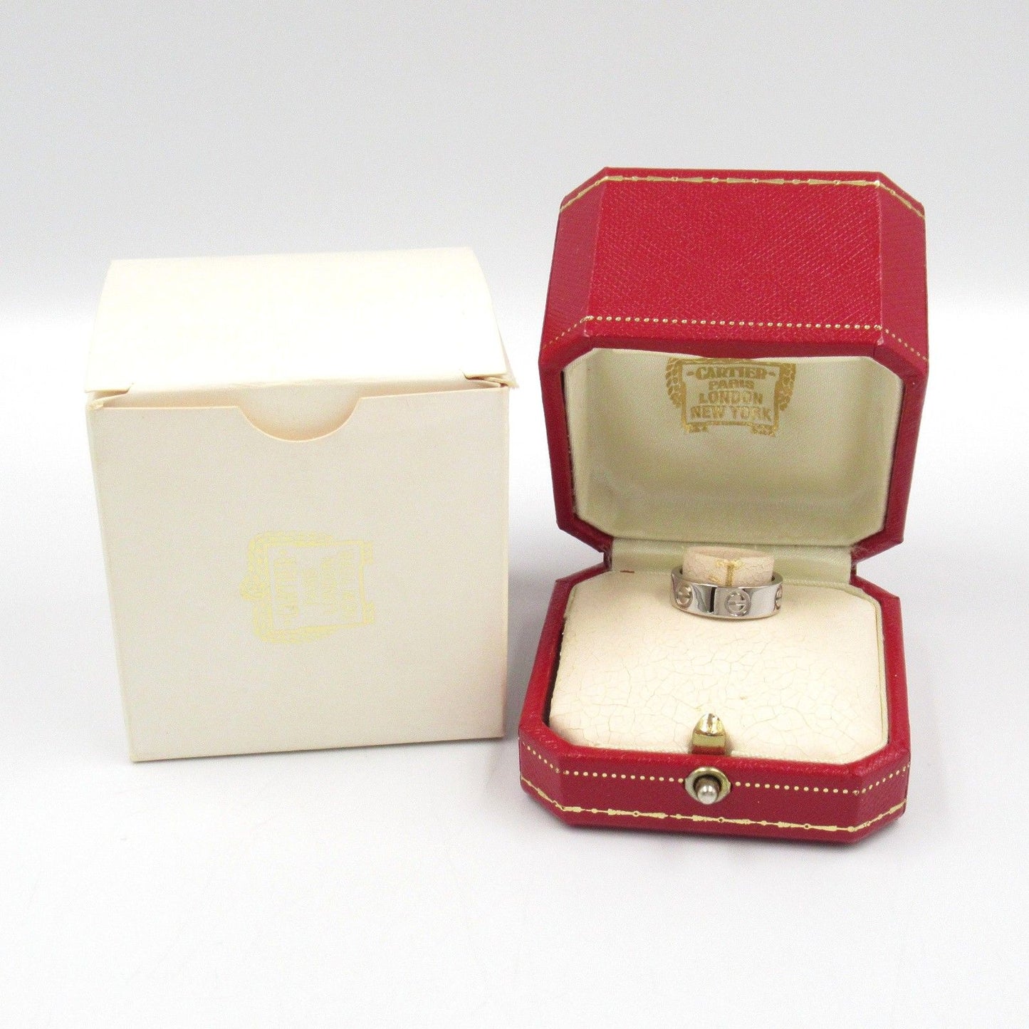 CARTIER Love Ring in K18 White Gold - Timeless Elegance