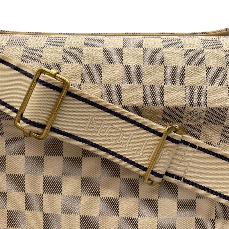 Louis Vuitton Naviglio N51189 White Damier Azur Shoulder Bag