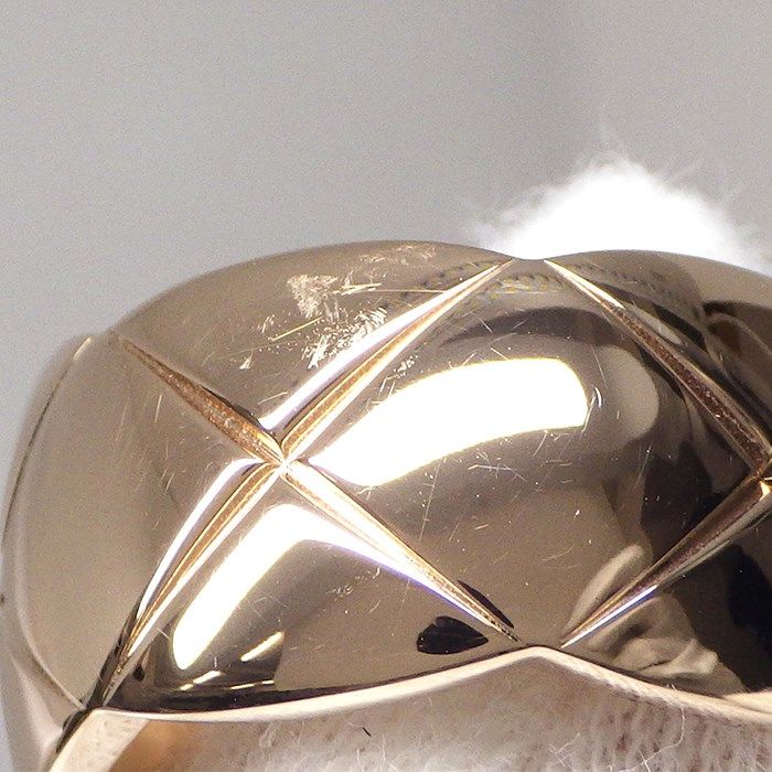 CHANEL Coco Crush Large Ring with Diamonds in K18 Beige Gold