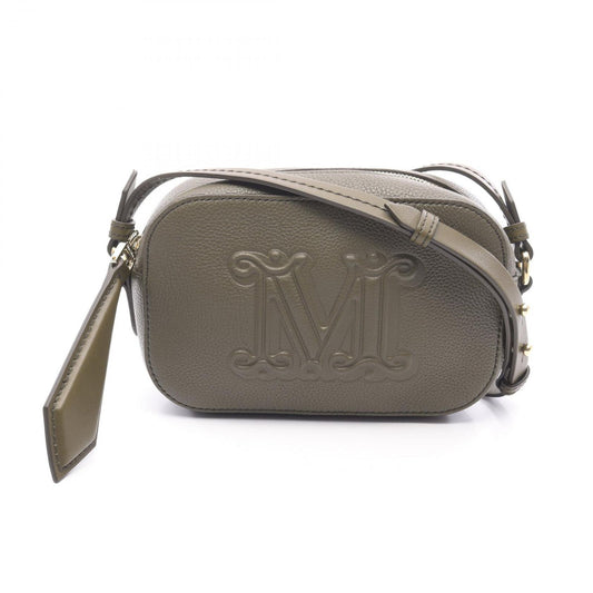 MAX MARA ELSA Shoulder Bag in Khaki Leather - Timeless Elegance