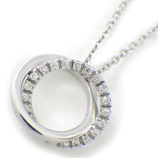 VENDOME Double Circle Diamond Necklace in K18 White Gold