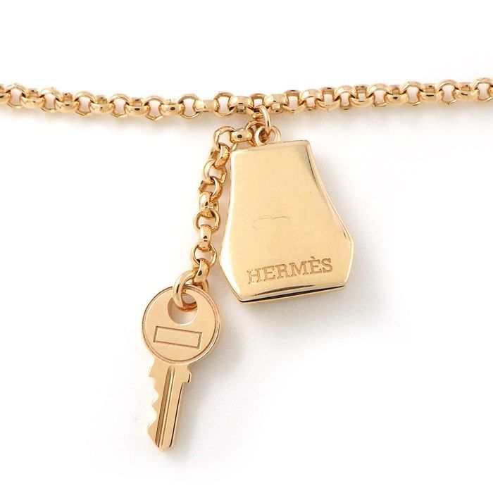 HERMES Kelly Clic Clac PM Bracelet in K18 Pink Gold