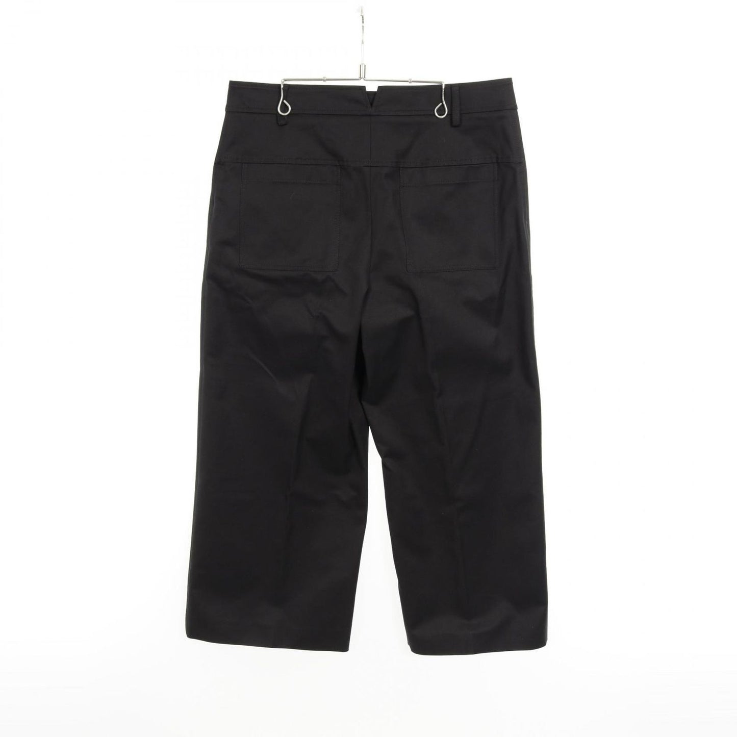 HERMES Black Cotton Pants - Unworn Elegance in Size 42