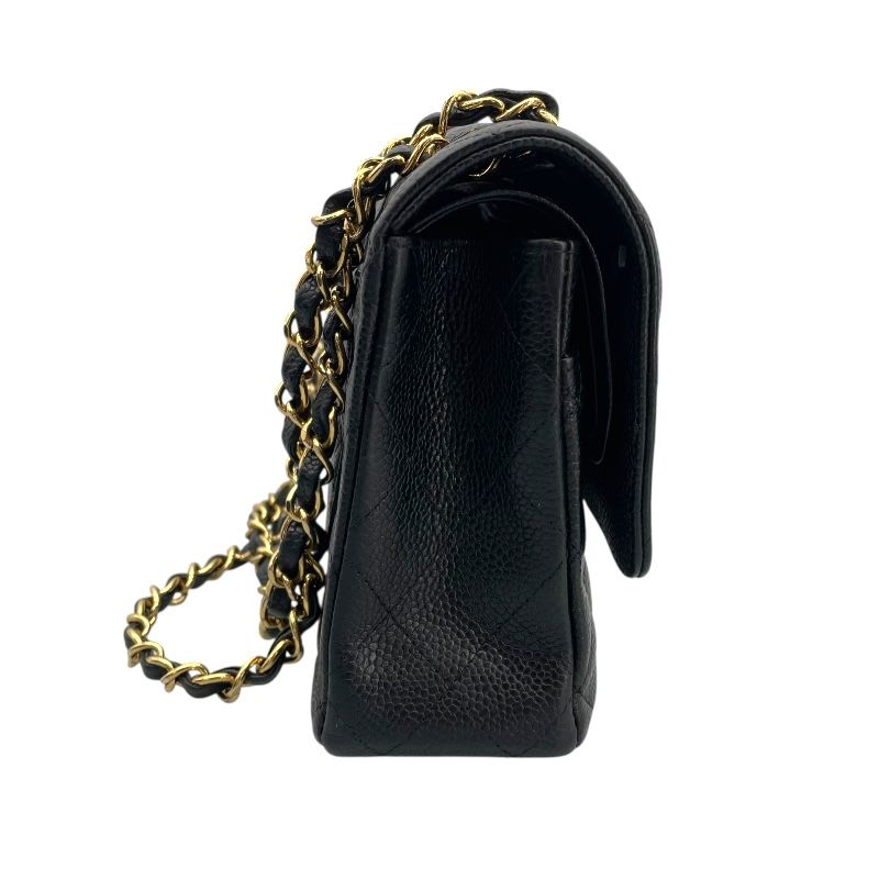 CHANEL Matelassé 25 Black Caviar Leather Shoulder Bag