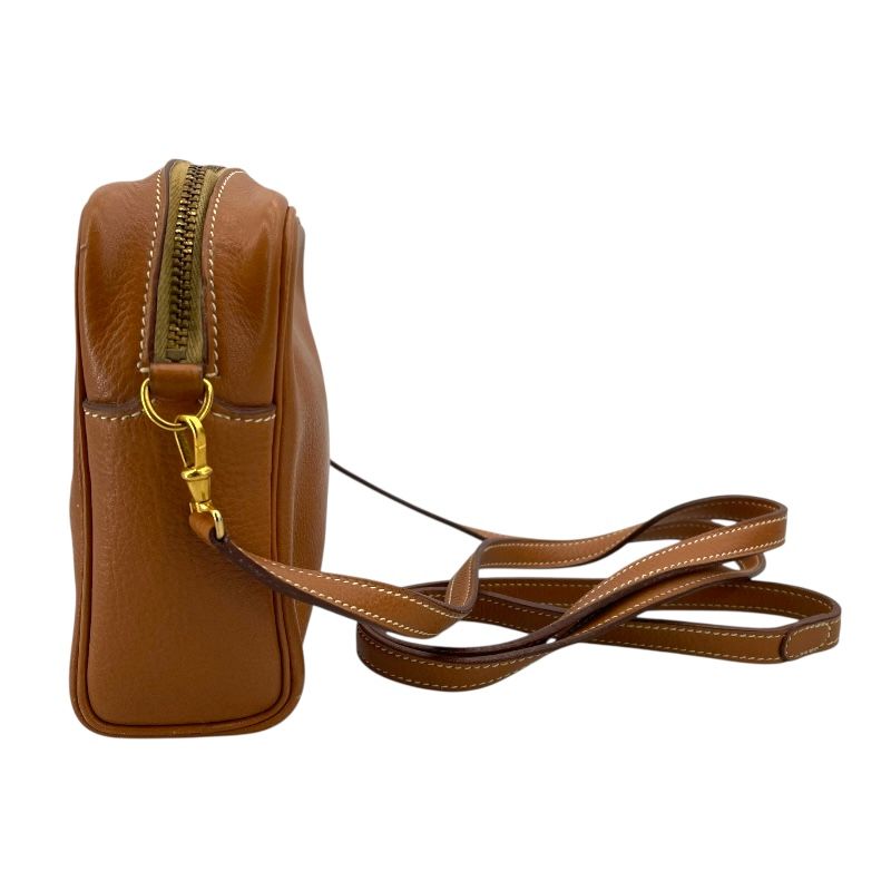 HERMES Jackie Gold Vache Leather Shoulder Bag with Gold Hardware