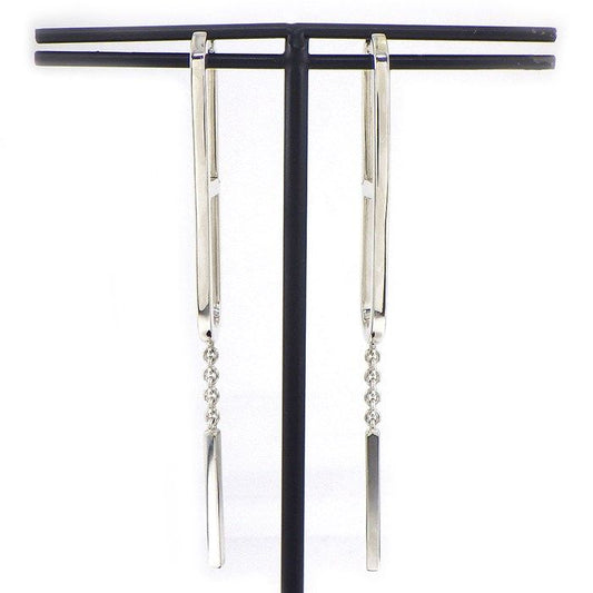 HERMES Everchain Dangle Earrings in Silver 925 - Exquisite Craftsmanship