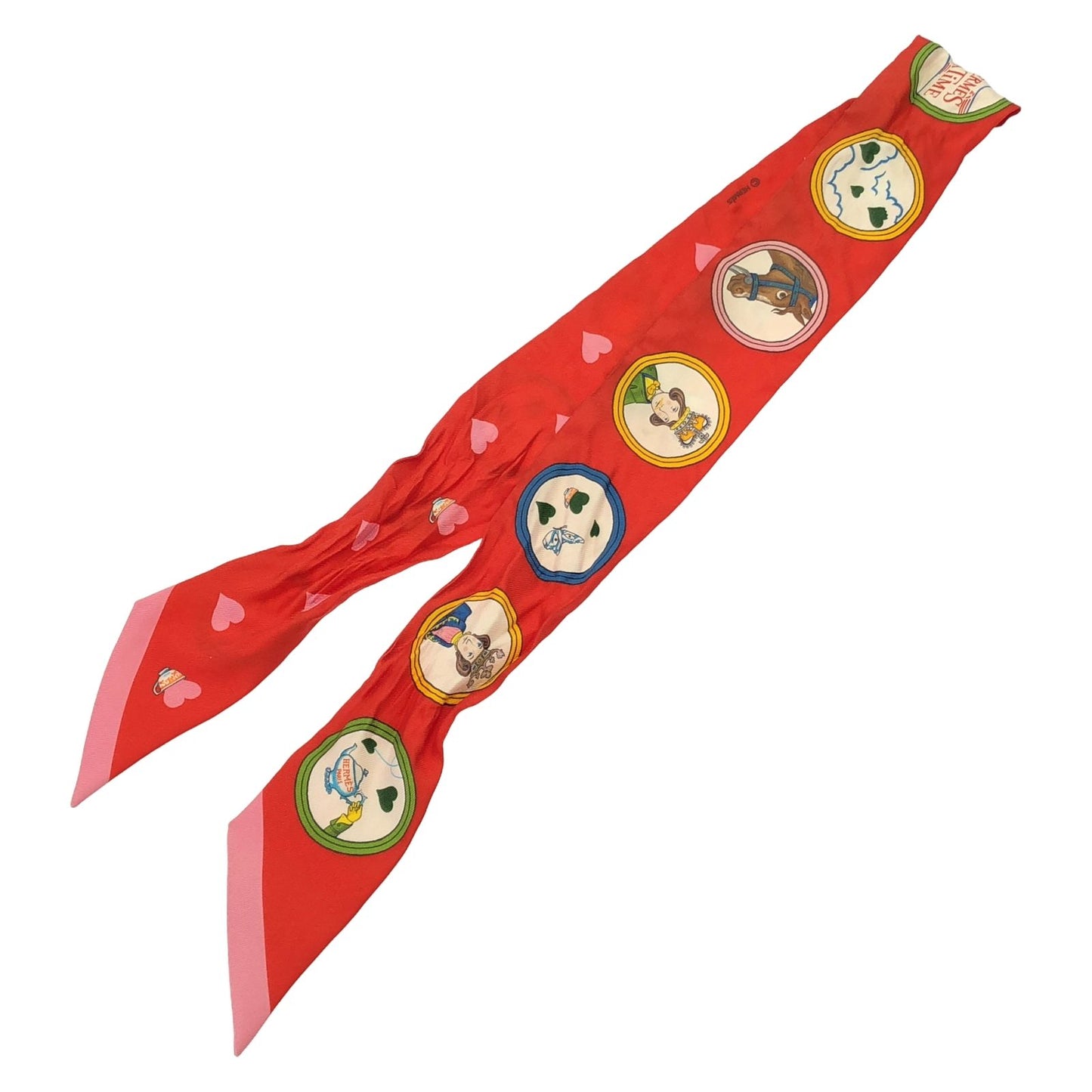 HERMES Pink Silk Twilly Scarf - Exquisite Luxury Accessory