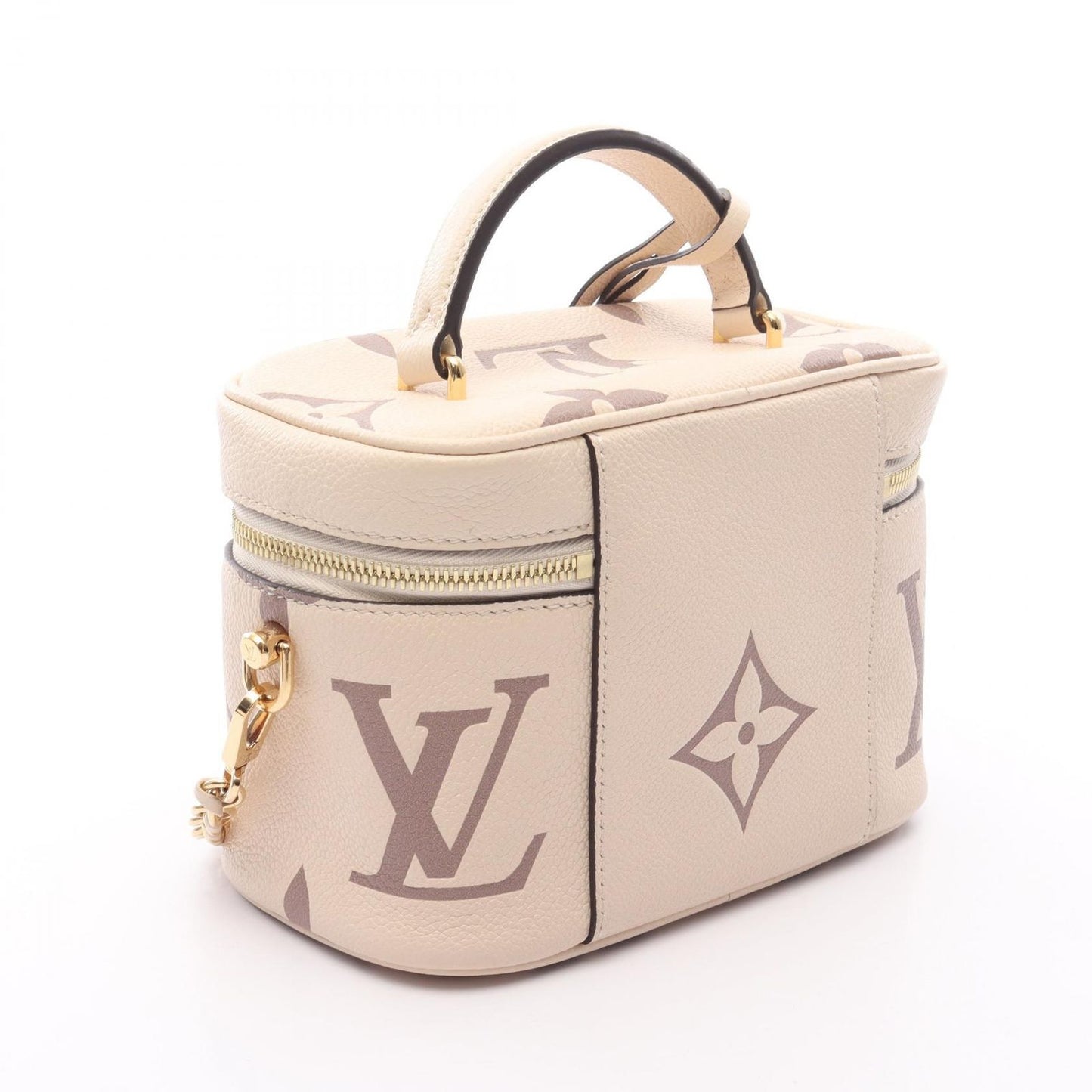 Louis Vuitton Vanity PM Handbag - Exquisite Beige Leather