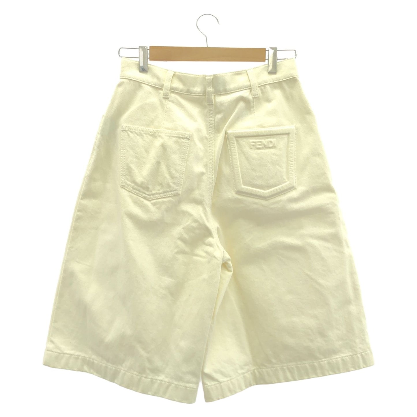 FENDI Women's White Cotton Shorts - Timeless Elegance