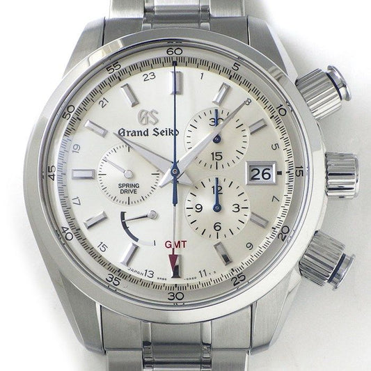 Grand Seiko SBGC201 Chronograph GMT - Exquisite Silver Dial