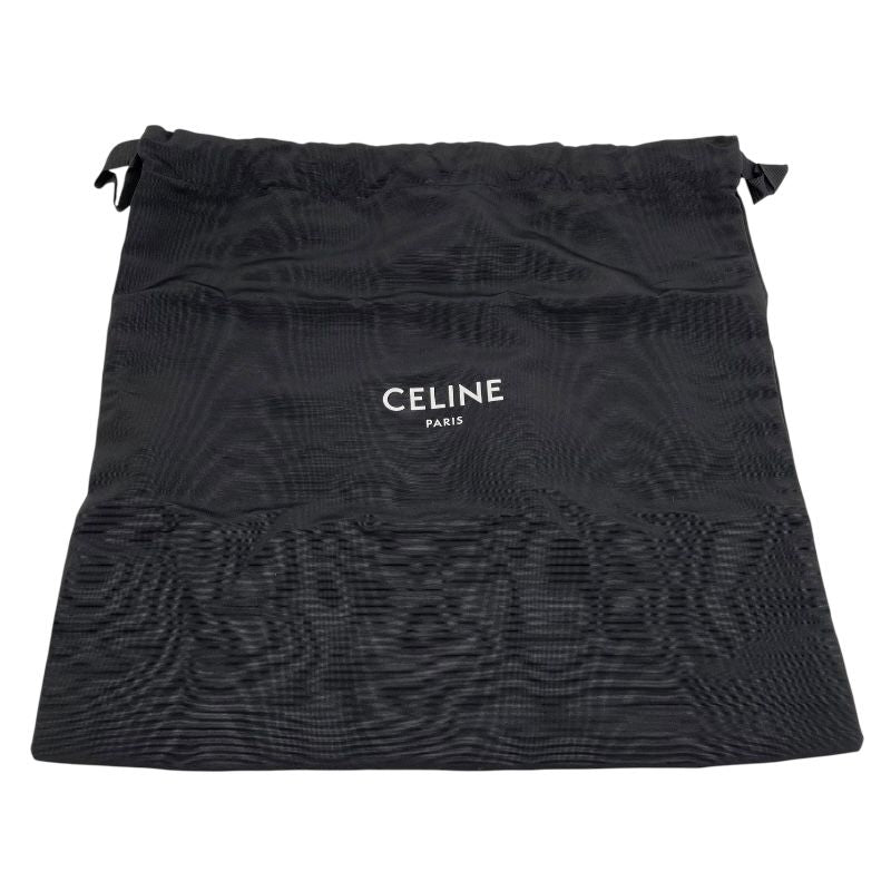 CELINE Drawstring Bag in White & Green Canvas - Exquisite Craftsmanship