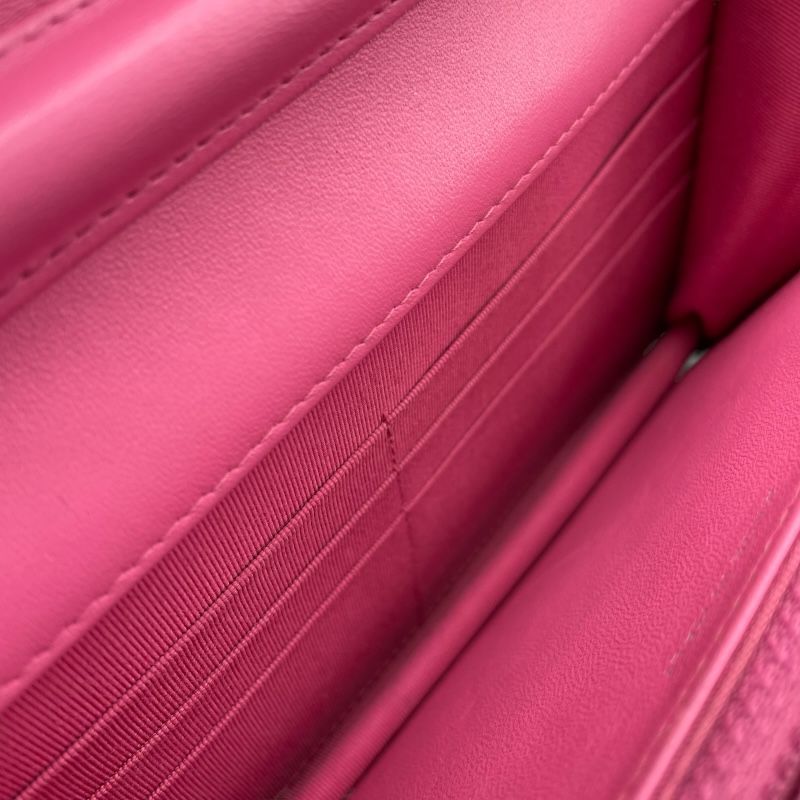 CHANEL Chain Wallet A33814 Pink Lambskin Shoulder Bag