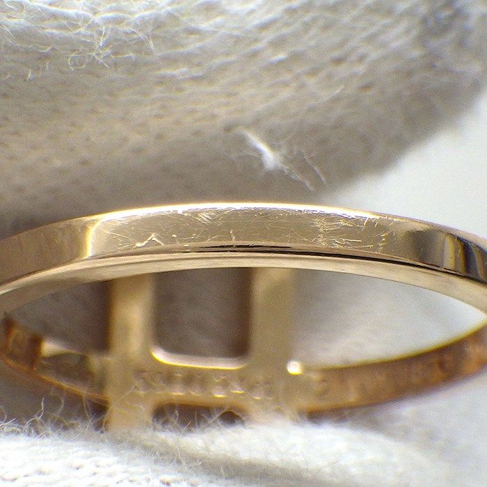 HERMES Ever Chaine d'Ancre Diamond Ring in K18 Pink Gold