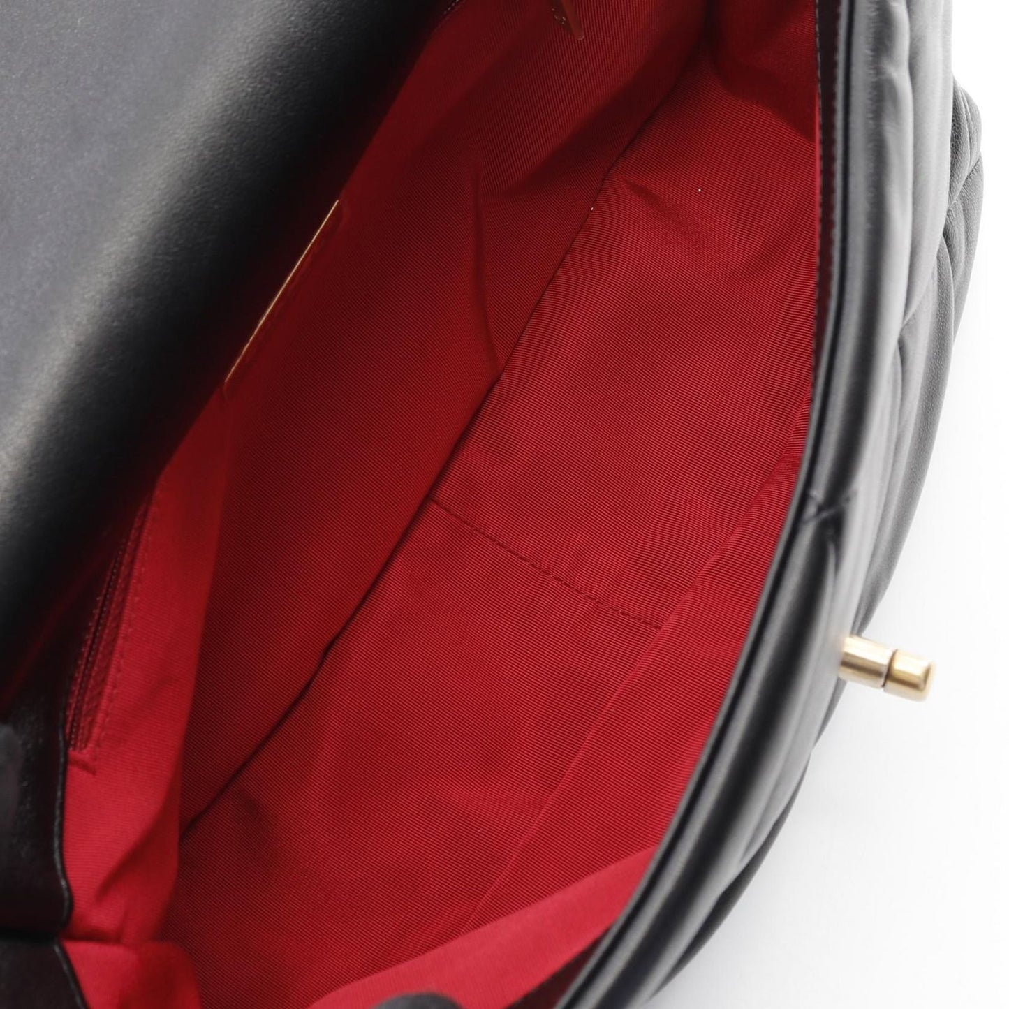 CHANEL 19 Deauville Matelassé Shoulder Bag in Black Lambskin