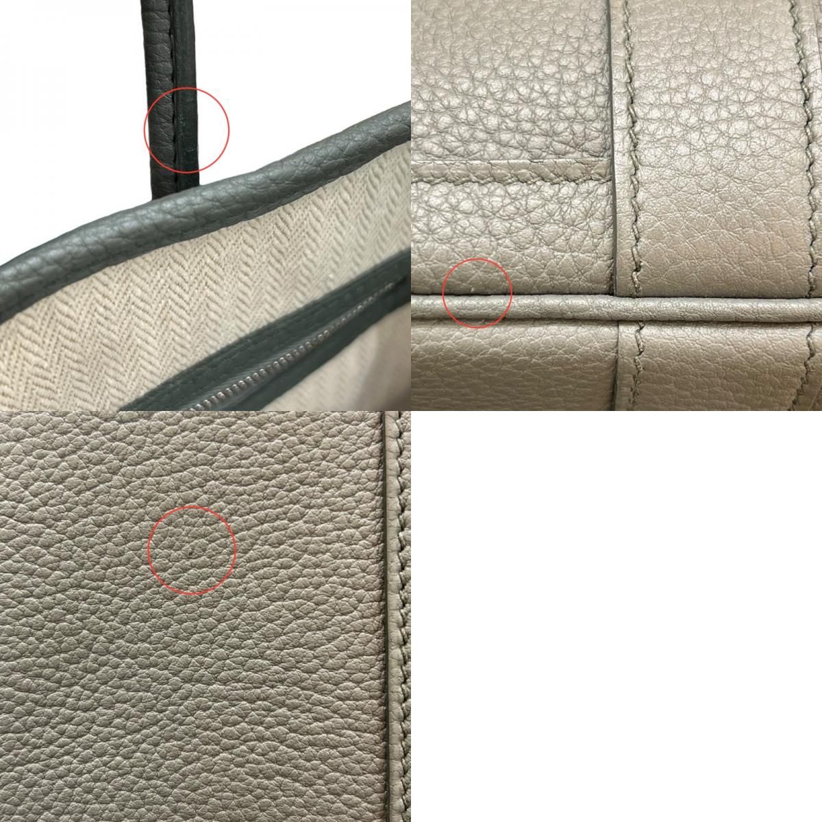 HERMES Garden Party TPM Tote Bag in Veil Amande - D Stamp