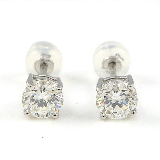 Exquisite Solitaire Diamond Earrings in Platinum - 0.526ct & 0.521ct