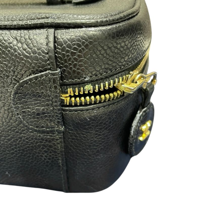 CHANEL Coco Mark Vanity Bag A01997 - Black Caviar with Gold Hardware