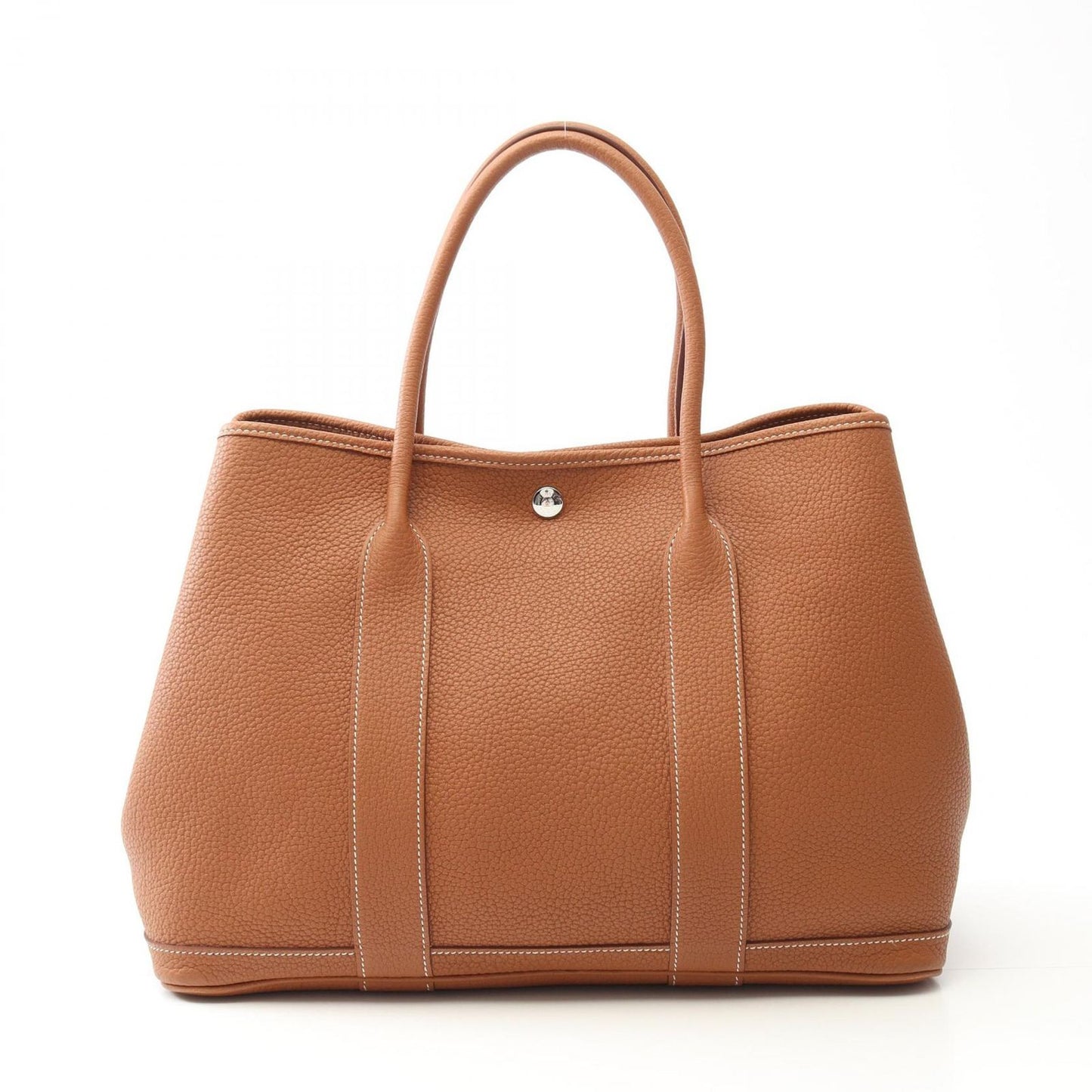 HERMES Garden Party PM Tote Bag in Gold Leather - Timeless Elegance