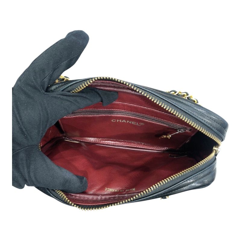 CHANEL Matelassé Chain Handbag - Black Lambskin, Iconic Elegance