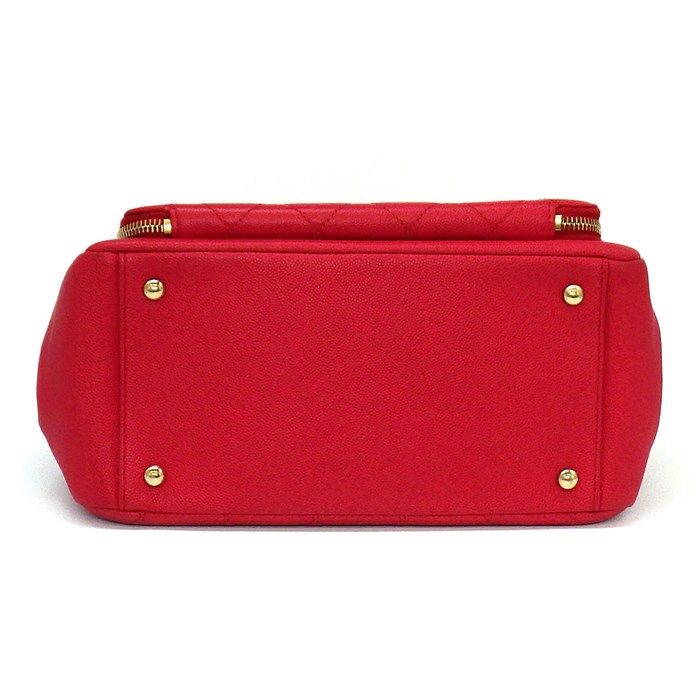 Chanel Business Affinity Handbag A93750 in Red Caviar Leather