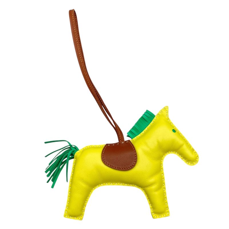HERMES Rodeo GM Charm in Lime, Mint, and Fawn - Exquisite Craftsmanship