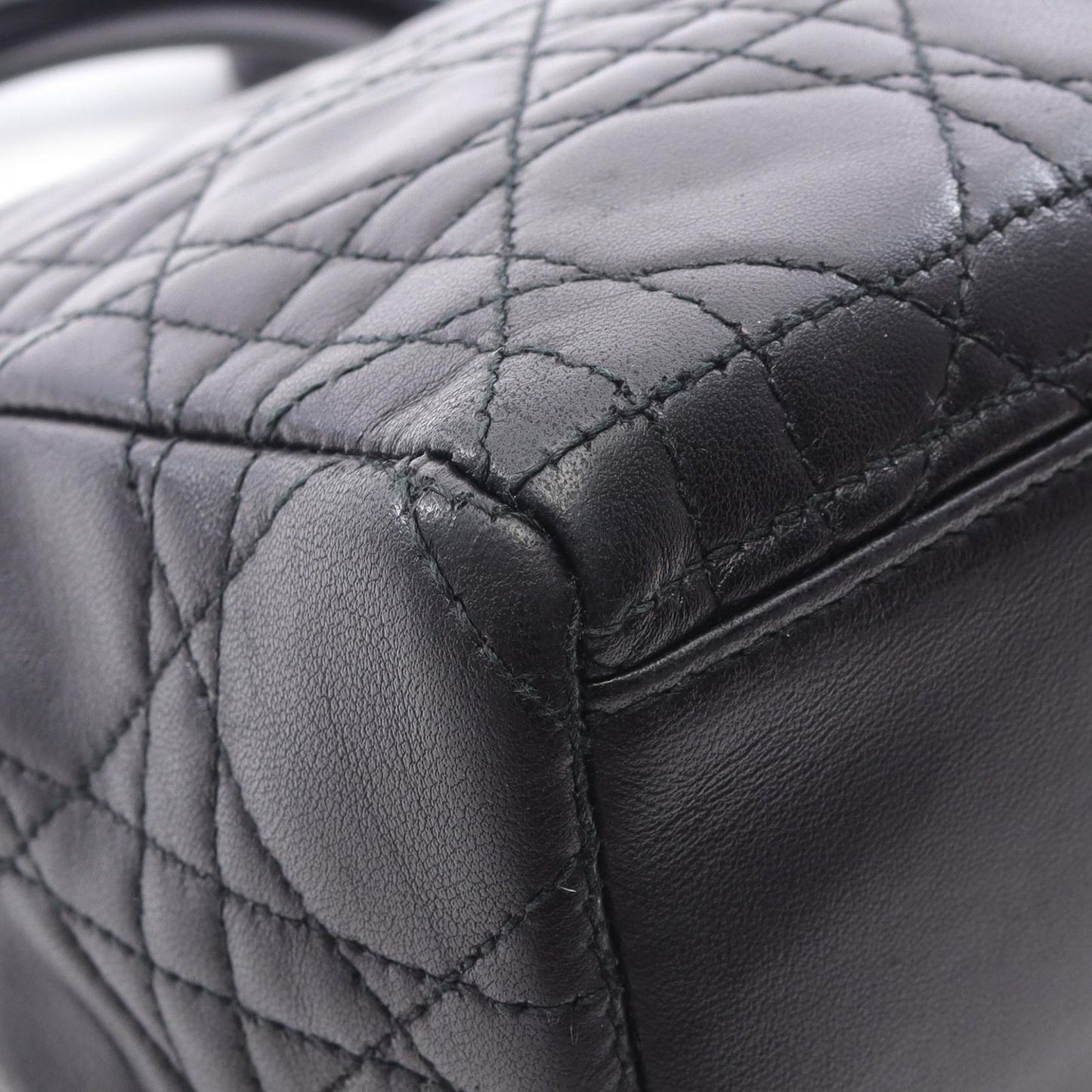 Dior Lady Dior Cannage Black Leather Handbag - Timeless Elegance