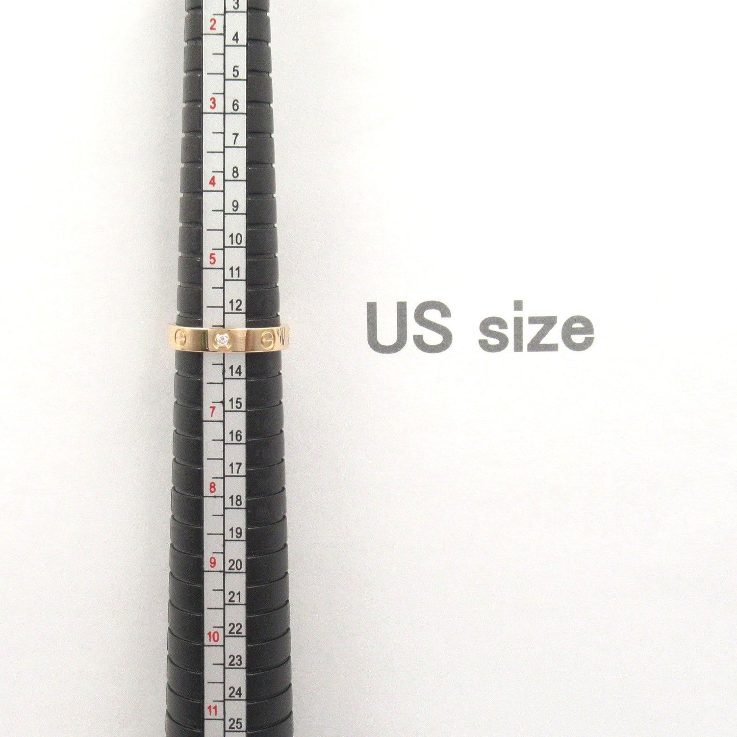 Cartier Mini Love Ring in 18K Pink Gold with Diamonds