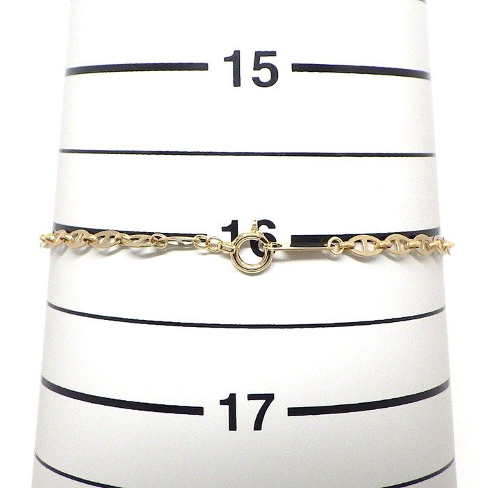 K10 Yellow Gold Oval Link Chain Bracelet - Timeless Elegance