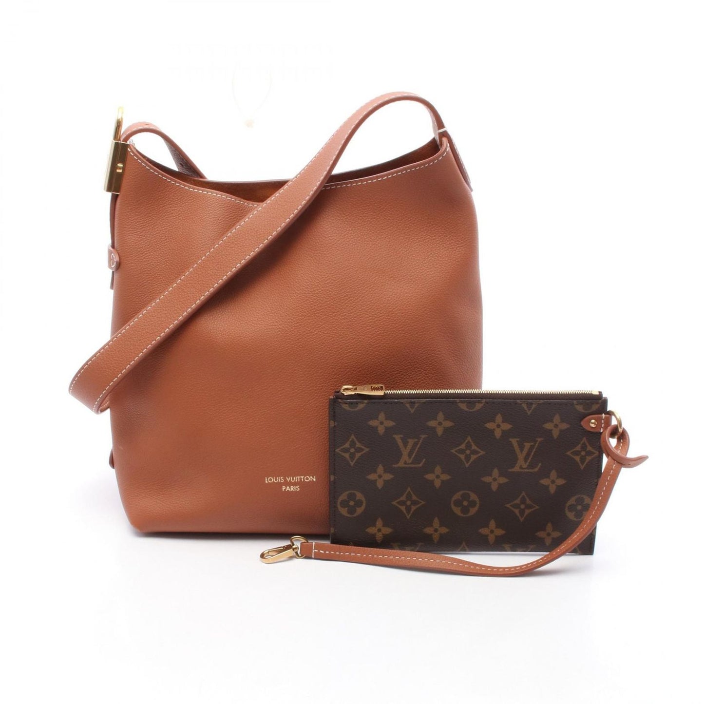 Louis Vuitton Rucky Hobo PM Shoulder Bag in Cognac Leather