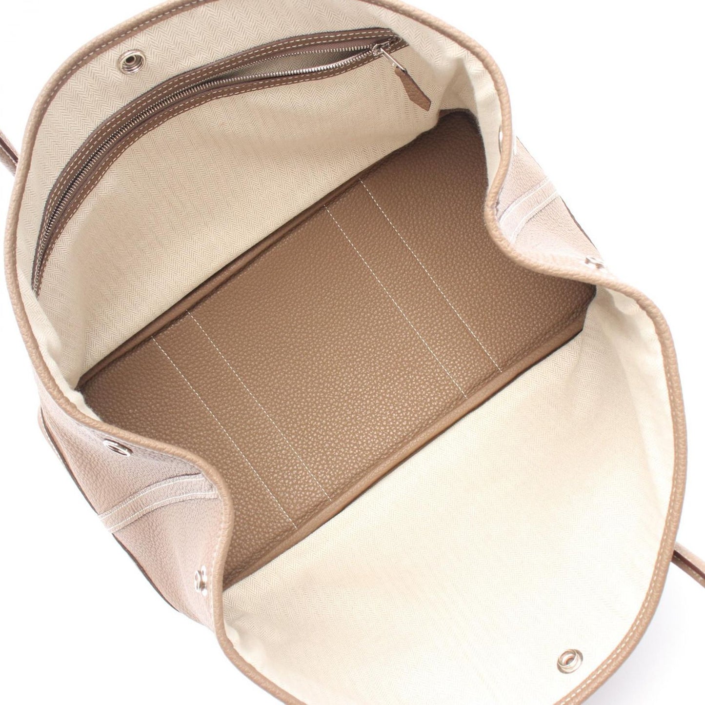 HERMES Garden Party PM Tote Bag in Etoupe Leather - Exquisite Craftsmanship